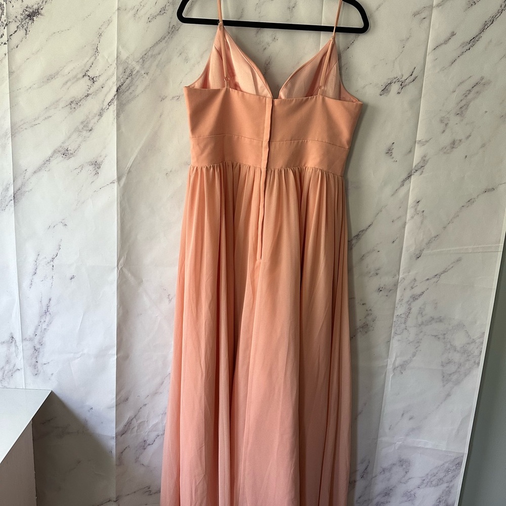 SHEIN - PEACH PINK FORMAL/BRIDESMAID MAXI DRESS WOMENS LARGE - Picture 4 of 13